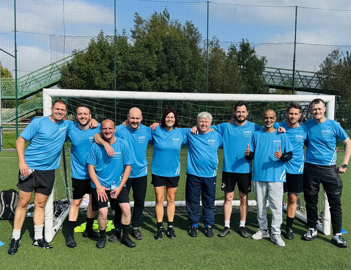 wearecodigroup's tweet photo. Pobl Support had an amazing time at Newport’s Homelessness Football Tournament today with over 20 of our colleagues &amp; customers taking part!
Big thanks to The Royal Foundation’s @HomewardsUK,  @NewportLive &amp; @SFootballWales #homelessnessawareness #goalsbeyondthegame https://t.co/8fgNRSt9Pa