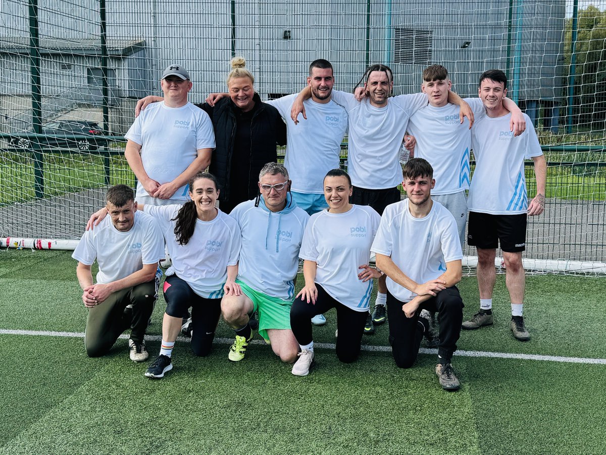 wearecodigroup's tweet photo. Pobl Support had an amazing time at Newport’s Homelessness Football Tournament today with over 20 of our colleagues &amp; customers taking part!
Big thanks to The Royal Foundation’s @HomewardsUK,  @NewportLive &amp; @SFootballWales #homelessnessawareness #goalsbeyondthegame https://t.co/8fgNRSt9Pa