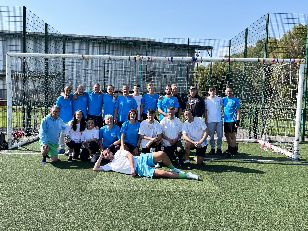 wearecodigroup's tweet photo. Pobl Support had an amazing time at Newport’s Homelessness Football Tournament today with over 20 of our colleagues &amp; customers taking part!
Big thanks to The Royal Foundation’s @HomewardsUK,  @NewportLive &amp; @SFootballWales #homelessnessawareness #goalsbeyondthegame https://t.co/8fgNRSt9Pa