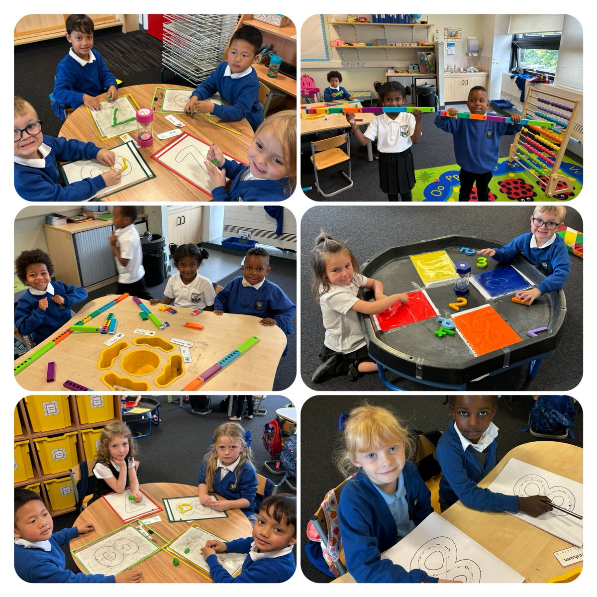 MissSinclair26's tweet photo. This week, Primary 1 have been working on their number formation and recognition through lots of fun activities! ✏️⭐️ @saracenprimary https://t.co/8jfFN8GEfF