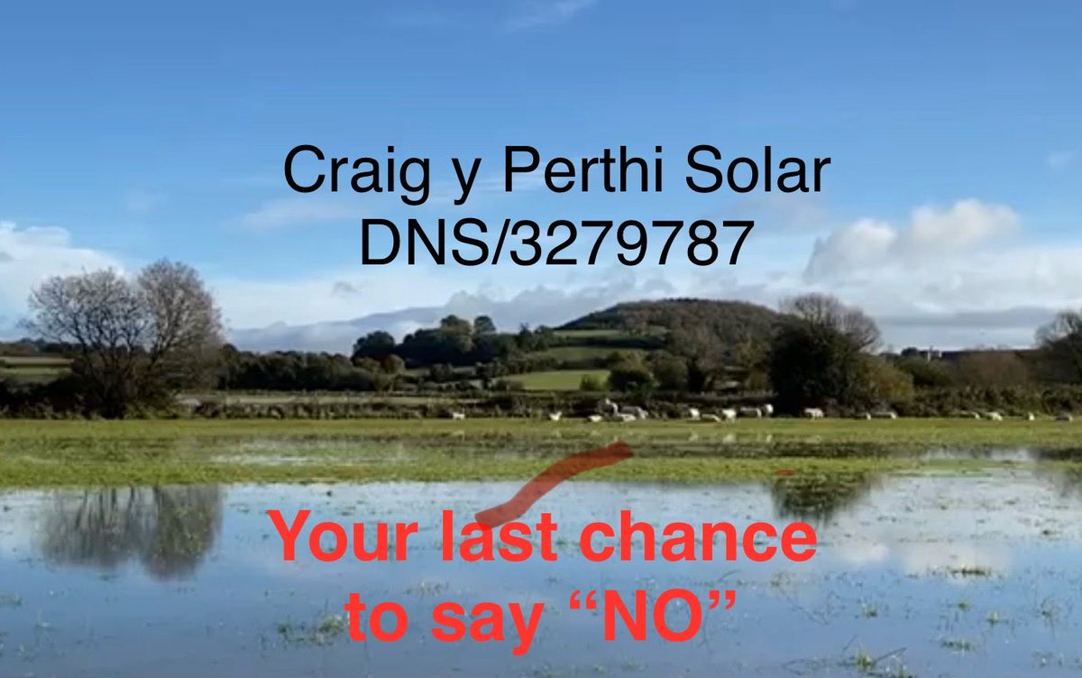 CraigYPerthi (@stopcyperthi) on Twitter photo DEADLINE THIS WEEK: 20TH SEP
Objections for Craig Y Perthi solar farm should be emailed to PEDW.infrastructure@gov.wales with the name Craig Y Perthi Solar Farm DNS/3279787.
#savethegwentlevels 🦋🌳🦉🐦🐾 DEADLINE THIS WEEK: 20TH SEP
Objections for Craig Y Perthi solar farm should be emailed to PEDW.infrastructure@gov.wales with the name Craig Y Perthi Solar Farm DNS/3279787.
#savethegwentlevels 🦋🌳🦉🐦🐾