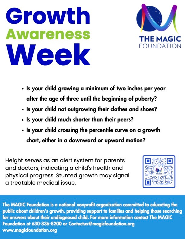 PE CONNECT (@peconnectinfo) on Twitter photo 📢This week is #GrowthAwarenessWeek
Early diagnosis of #growthdisorders is key to allow children to reach their full growth potential
Do you know what screening questions to ask parents about their child's growth?
Find out more👇
ow.ly/mfmr50TovWf
#MedEd <a href="/magicfoundation/">MAGIC Foundation</a> 📢This week is #GrowthAwarenessWeek
Early diagnosis of #growthdisorders is key to allow children to reach their full growth potential
Do you know what screening questions to ask parents about their child's growth?
Find out more👇
ow.ly/mfmr50TovWf
#MedEd <a href="/magicfoundation/">MAGIC Foundation</a>