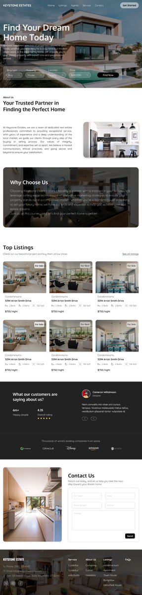 Ayomide517828's tweet image. Designed a real estate landing page. What's the rating? Corrections...
#webdesign #figma #webdevlopers #100DaysOfCode