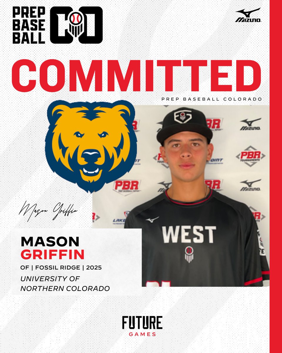 Prep Baseball Colorado (@prepbaseball_co) on Twitter photo ๐จ๐๐๐๐๐๐๐๐๐๐ ๐๐๐๐๐๐จ
'25 OF Mason Griffin (Fossil Ridge) has announced his commitment to University of Northern Colorado.
Griffin comes with a 6.7 60 yard dash and a 100.1 mph top exit velocity.
๐ค: loom.ly/BbefhLU | <a href="/10MasonGriffin/">Mason Griffin</a> ๐จ๐๐๐๐๐๐๐๐๐๐ ๐๐๐๐๐๐จ
'25 OF Mason Griffin (Fossil Ridge) has announced his commitment to University of Northern Colorado.
Griffin comes with a 6.7 60 yard dash and a 100.1 mph top exit velocity.
๐ค: loom.ly/BbefhLU | <a href="/10MasonGriffin/">Mason Griffin</a>