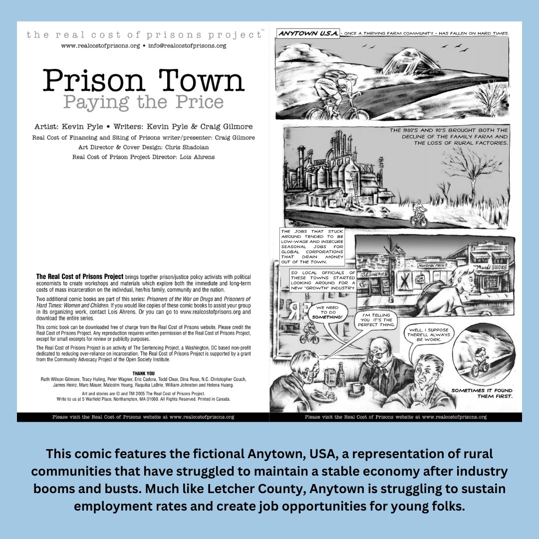 NoNewBOPprison's tweet photo. BCNP will be featuring on our page “Prison Town,” published by The Real Cost of Prisons (https://t.co/HeWkY9ulyQ) by Craig Gilmore and Kevin Pyle. Learn the truth about really happens to rural communities when prisons come to town.  #NoNewLetcherPrison#NoNewPrisons https://t.co/RcVvQEAv4Q