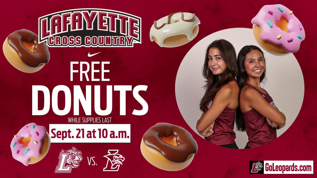 Join the Leopards at Metzgar Fields Athletic Complex on Saturday and get a free donut!! 🍩🐆

#RollPards | #BeatLehigh | <a href="/GoLeopards/">Lafayette Athletics</a> | <a href="/PatriotLeague/">Patriot League</a>