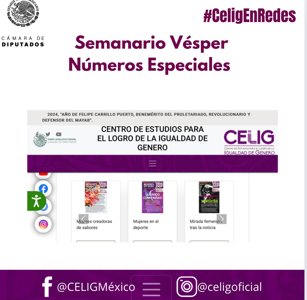 CeligOficial's tweet image. 🔍Descubre nuestros números especiales del #SemanarioVésper
💻Disponibles en nuestro #SitioWeb #CELIG #CeligEnRedes 
👉🏼 cutt.ly/2eRLrEGu