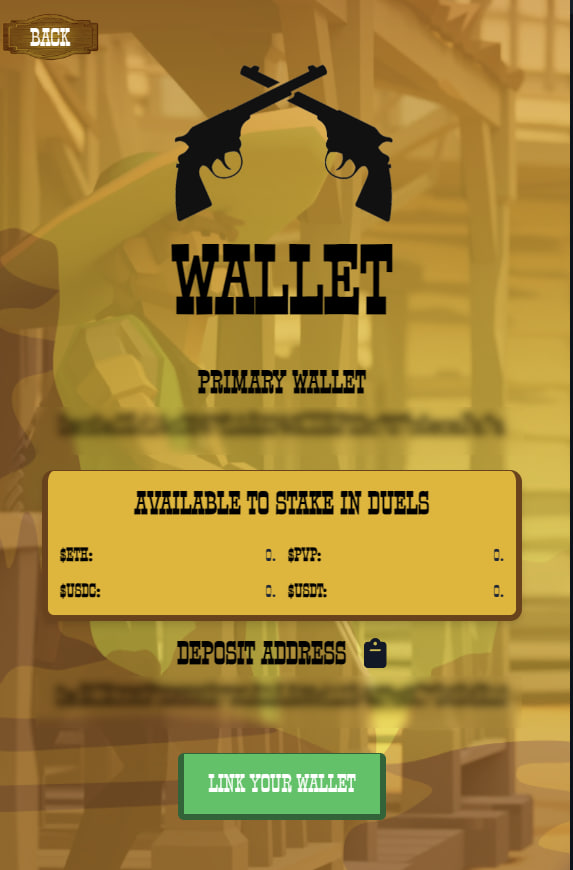 The wallet features will be activated as the night goes on, but you can already have your deposit addresses generated and primary reward wallets connected in anticipation.

The team is working on the direct dueling matchmaking logic, which is fully separate from the skill-based