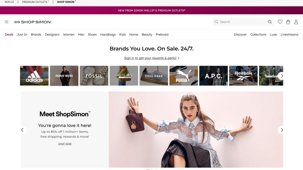 suzannecru's tweet photo. Exclusive: Simon Rebrands and Revamps E-commerce Site With Large Sale-priced Assortment https://t.co/8koemh9fNN https://t.co/pnJtuITezh