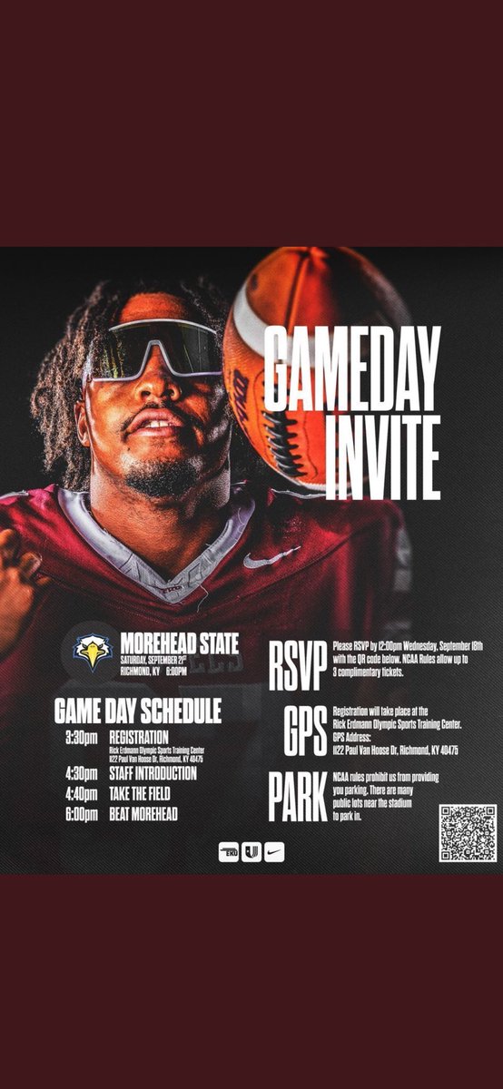 thanks for the invite can’t wait to be there <a href="/CoachMathies/">Eric Mathies</a> <a href="/EKUFootball/">EKU Football</a>