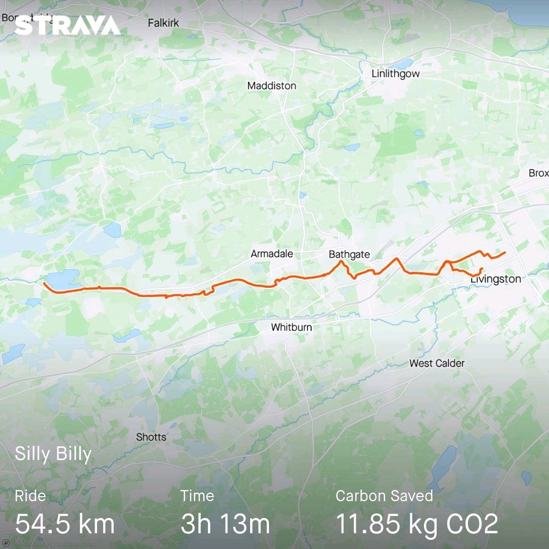 After hardly any cycling, jumped straight in with 50 odd km, legs cramping during the return trip, had to walk a bit, plus in the scorching 19 ish degrees 😅
Check out my activity on Strava: strava.app.link/bCsZ92mNZMb
