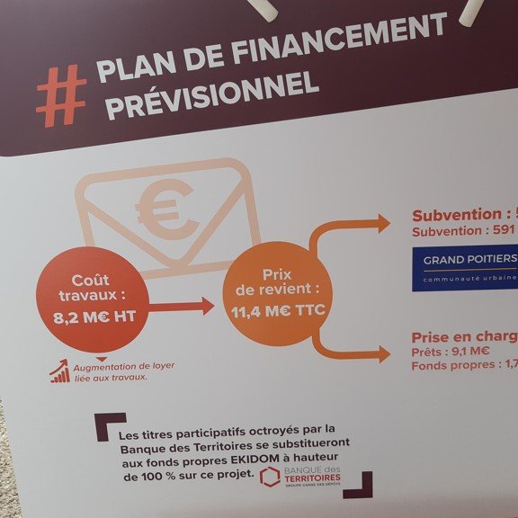 BdT_NAquitaine's tweet photo. 🖊️@Grand_Poitiers &amp; la @BanqueDesTerr s’engagent en souscrivant 4M€ chacun au bénéfice d’#Ekidom
Les Titres participatifs de la @BanqueDesTerr  sont destinés à renforcer les fonds propres pour les réhabilitations
 La barre Normandie-Niemen (169 logt) sera la 1ère réhabilitée 😊 https://t.co/FpKIfrDrOS