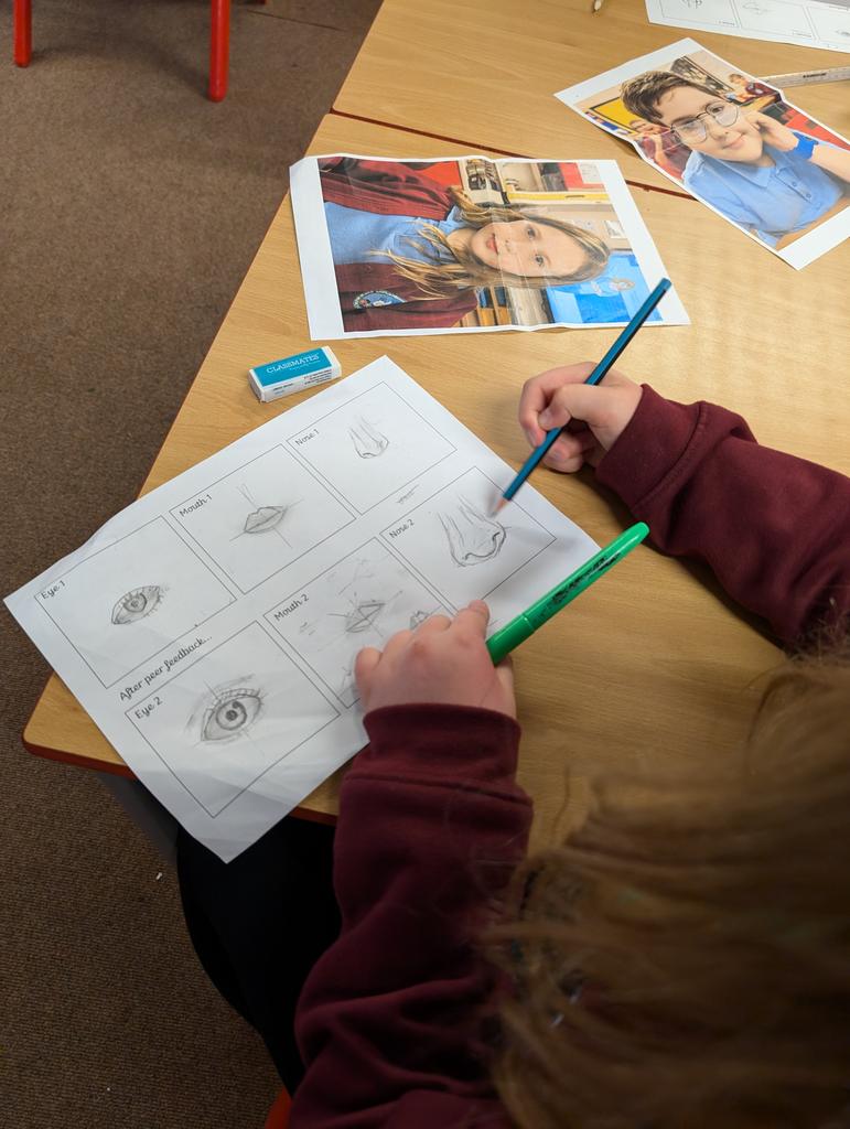 Blwyddyn Chwech practised sketching different parts of their face today then gave specific feedback.
#solvingproblemsansaharingideaa
