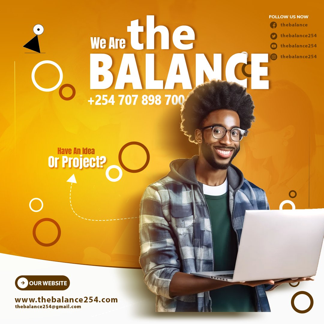 thebalance254's tweet photo. How can “The Balance” Help Achieve your Business Goals? Follow the link below for more information.
https://t.co/T6fc7Sy9um https://t.co/mUajJZa6xD
