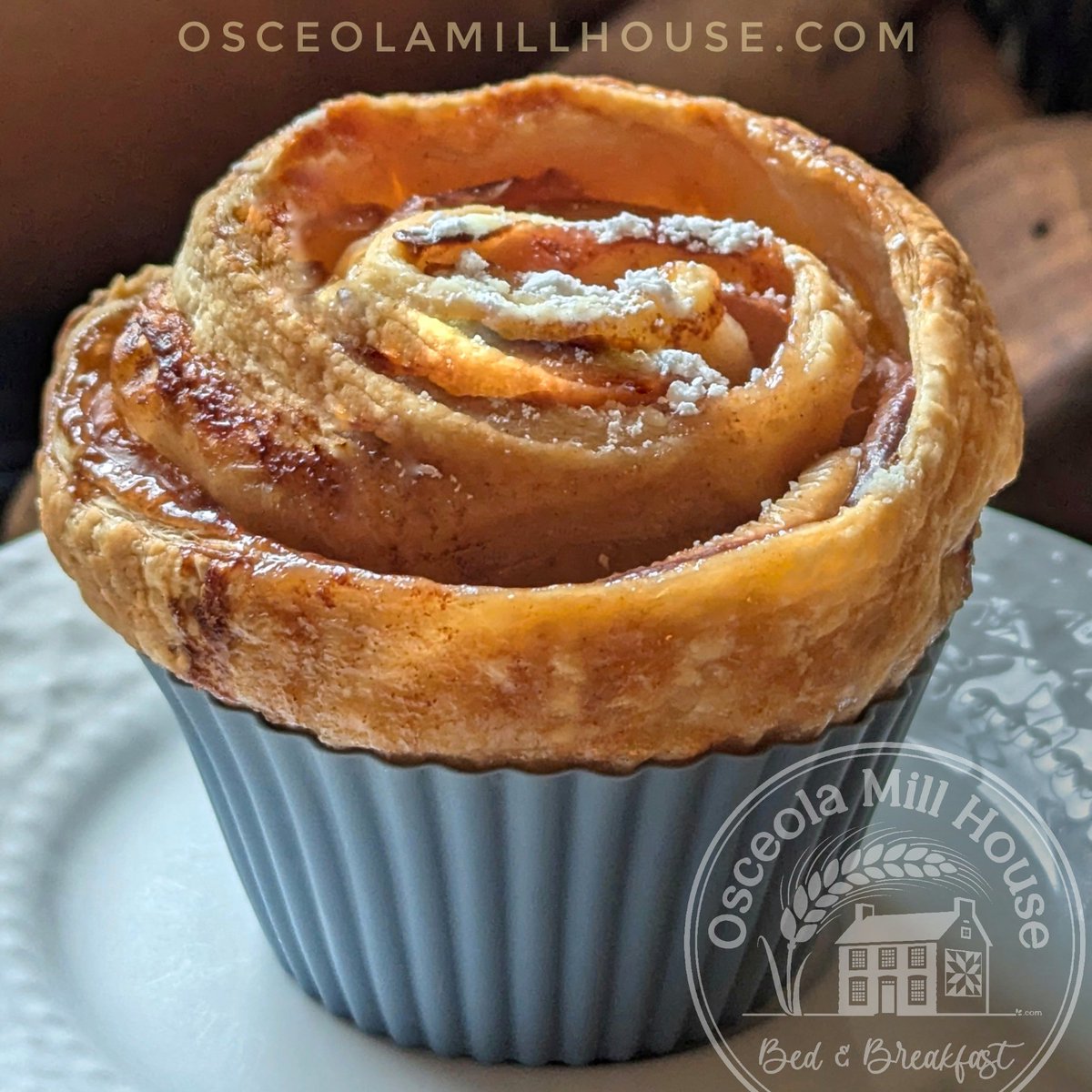Cinnamon roll apple blossoms, baked fresh as part of our three-course breakfast service this morning. Come pull up a plate.

#AppleSeason #Baking #FallYall #EatLocal #BedAndBreakfast