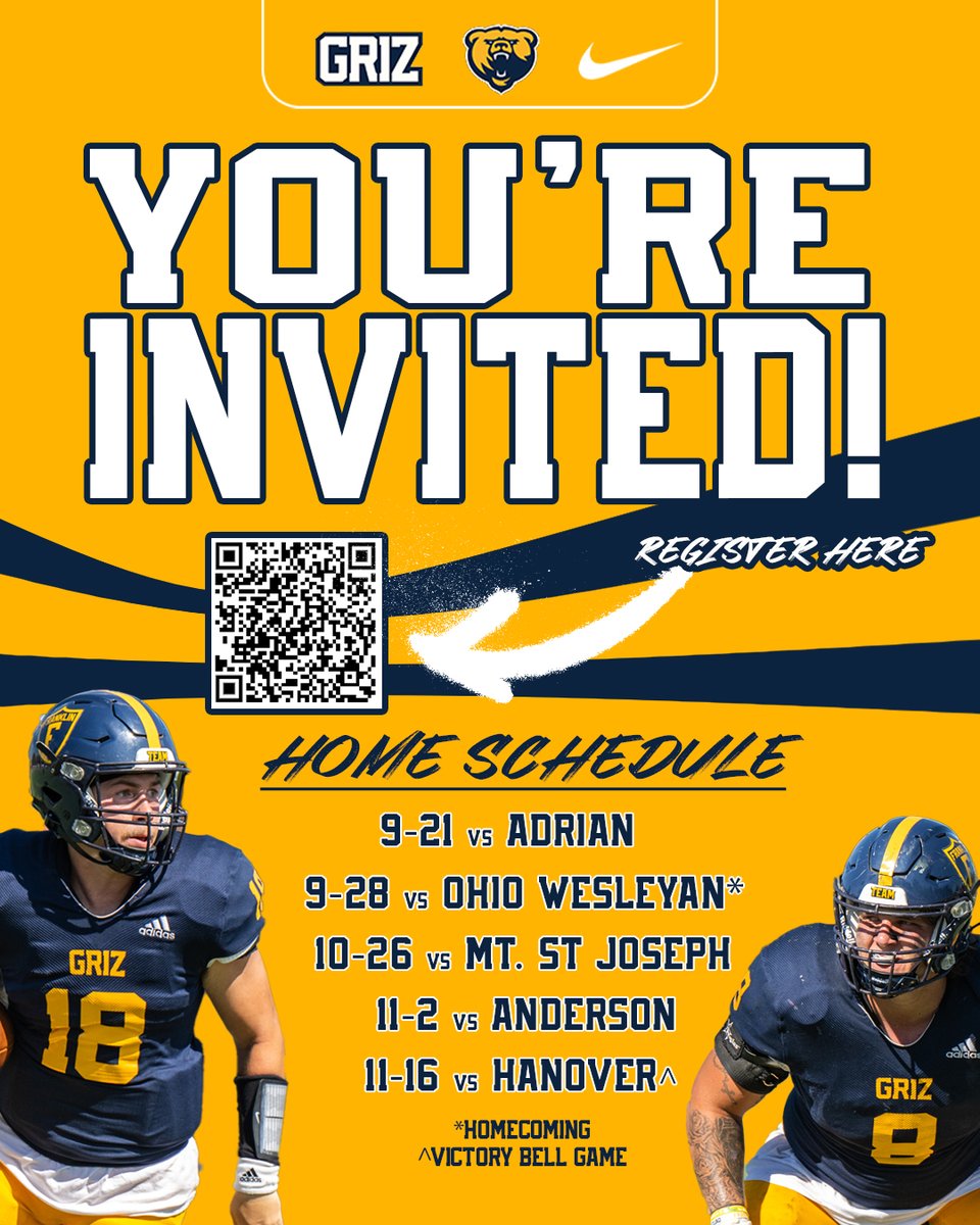 Our home opener is this Saturday! Make sure you sign up for a gameday visit by clicking on the link or scanning the QR Code to sign up! #GrizSquad #BuildingChampions docs.google.com/forms/d/e/1FAI…