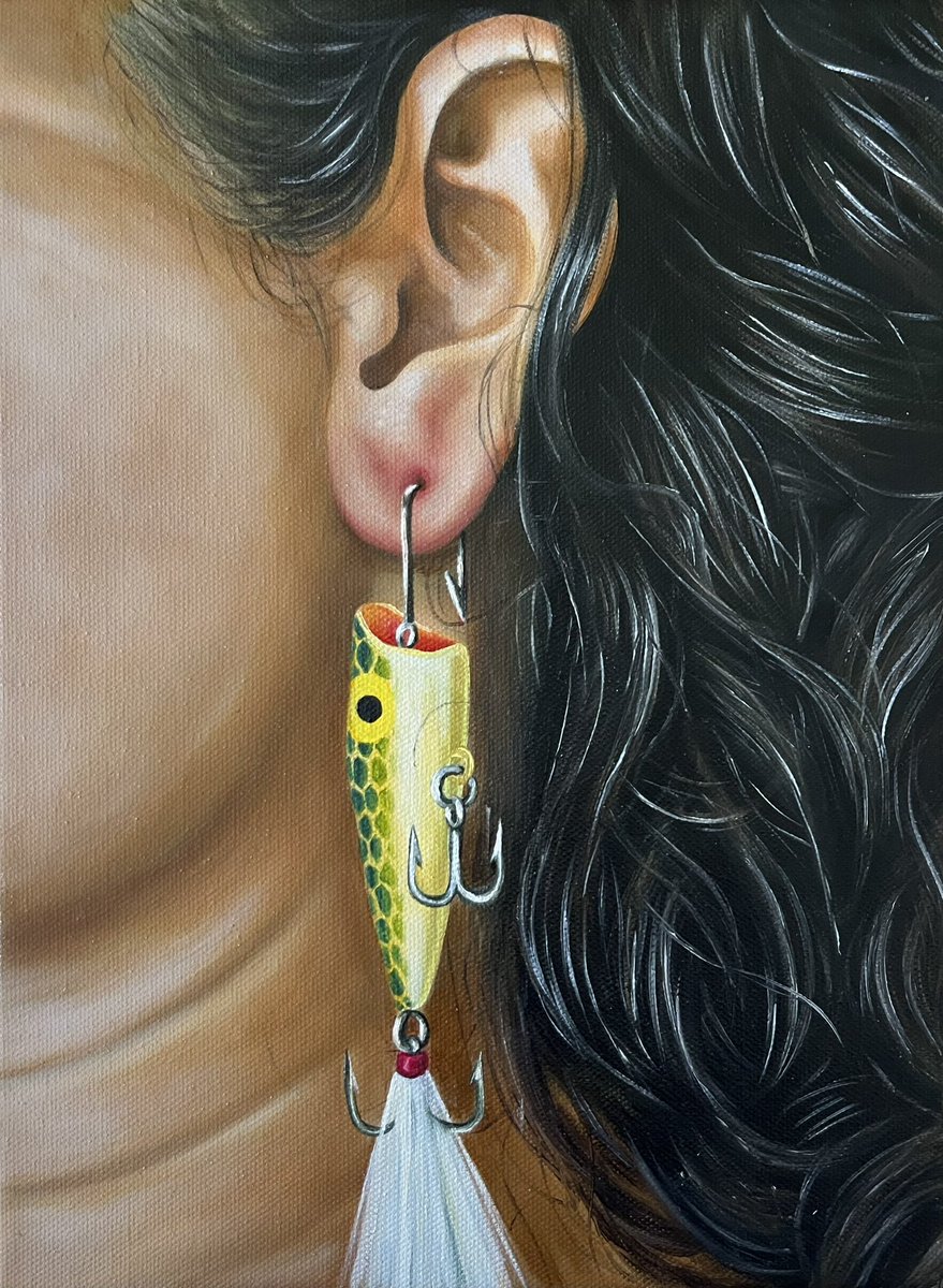 madamemack's tweet photo. “lure” oil painting https://t.co/e9karjEbiu