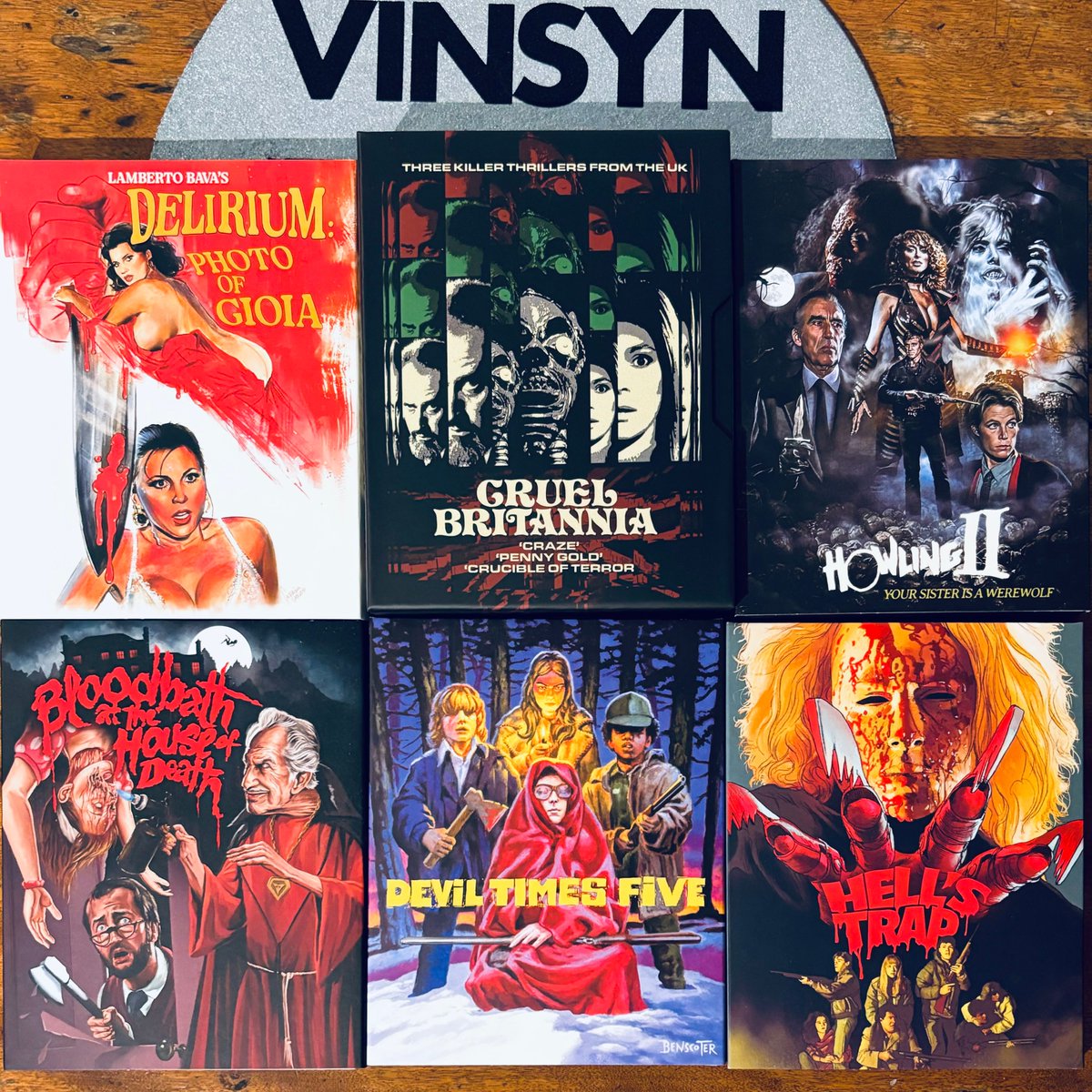 PhysMediaHQ's tweet photo. Ridiculously behind on movies/posts! Recent VS deliveries: Hell's Trap, Bloodbath at House of Death, Devil Times Five & cheesy The Howling 2! Need to hook up 4K player to Airbnb TV LOL. More posts coming!
#PhysicalMedia #MovieCollector #VSsubscription #4KLove #VinSyn #Horror https://t.co/tklmwQgkqG