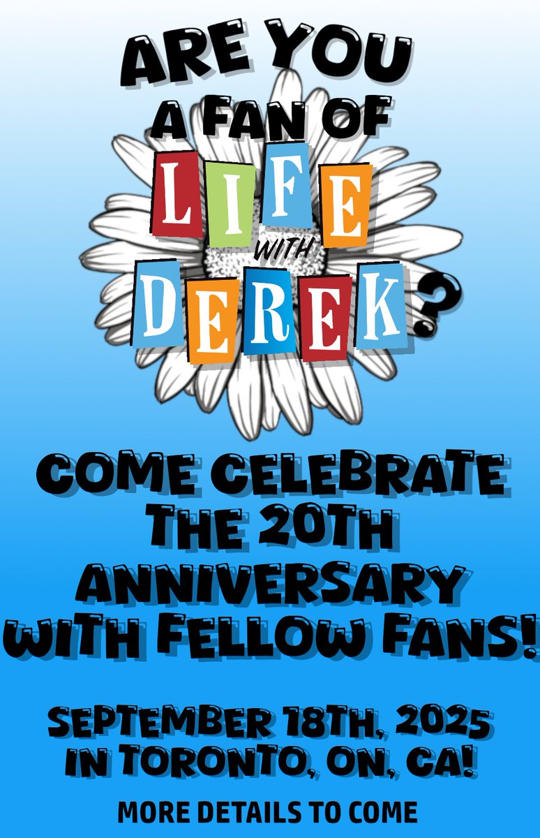 daseyfandom's tweet photo. Happy 19th anniversary of #lifewithderek & Step-tember 18th! We are announcing this a year in advance in hopes theres enough time for people to plan their travel if they'd like to come! :) we can't wait to see some of you there! We will give more details in the coming months! https://t.co/BL9x7bCU8l