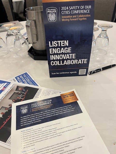 Our partners enjoying the #SafetyOfOurCities Conference. The discussions highlighted collaboration, innovation and working together.  <a href="/peelsafe/">Safe Centre of Peel</a> Director <a href="/ShelinaJeshani/">Shelina Jeshani</a> and <a href="/HewisonPRP/">Lisa Hewison</a> presented the integrated work we do together at the Safe Centre #collaboration