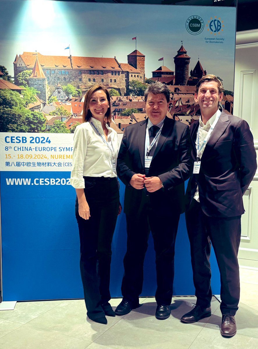 DanijelaMarovic's tweet photo. It was a pleasure to give a talk on fantastic #CESB 2024
8th China-Europe symposium on biomaterials in regenerative medicine
15.- 18.09.2024 in Nürnberg. Grateful for meeting incredible people, especially extraordinary collaborators @Boccaccini_Lab, @Biomat_UIO and @zhengkaishot https://t.co/xegHvtlCNp