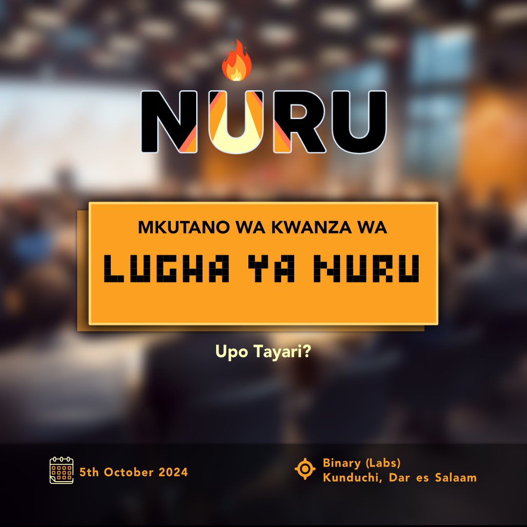 NuruProgramming's tweet image. Upo tayari? 👀