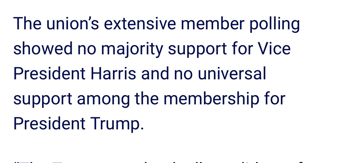 peterjhasson's tweet photo. lol the standards were “majority support” for Harris or “universal support” for Trump? https://t.co/uNCp5QefIg