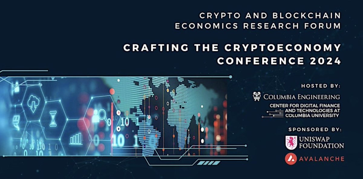 🗣 Join us for the inaugural @CBER_Forum's Crafting the Cryptoeconomy (CtCe) Conference!

This new initiative aims to generate and promote practical yet rigorous research in cryptoeconomics through two core components:

1️⃣ Conference to Educate Researchers &amp; Academics
⚫ Day 1:
