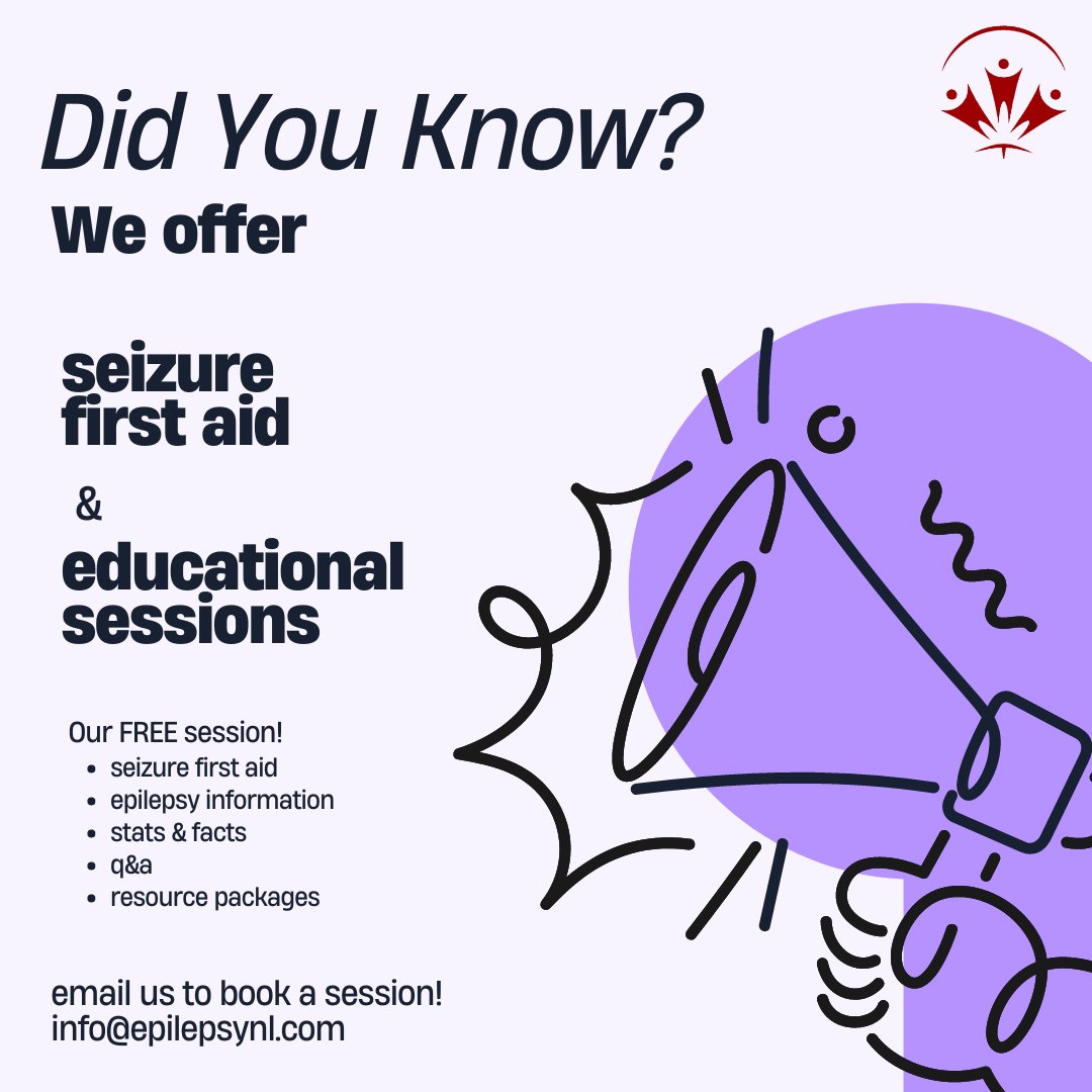 Epilepsy Newfoundland & Labrador (@epilepsynl) on Twitter photo Contact us today info@epilepsynl.com to book a free epilepsy education & seizure first aid session! These presentations can be adapted to suit any age and any population! We look forward to hearing from you! ππ Contact us today info@epilepsynl.com to book a free epilepsy education & seizure first aid session! These presentations can be adapted to suit any age and any population! We look forward to hearing from you! ππ