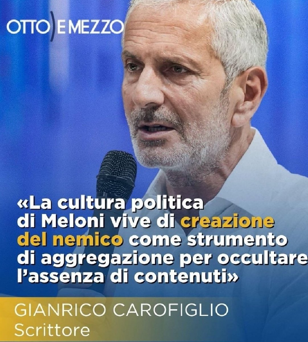 uolller's tweet image. Tu, Giovanni #Carofiglio in arte Gianrico,  neanche la fatica di creartelo. 
Già lo sai a prescindere, nel caso chiedi alla #ditta e a #Emiliano
#ottoemezzo