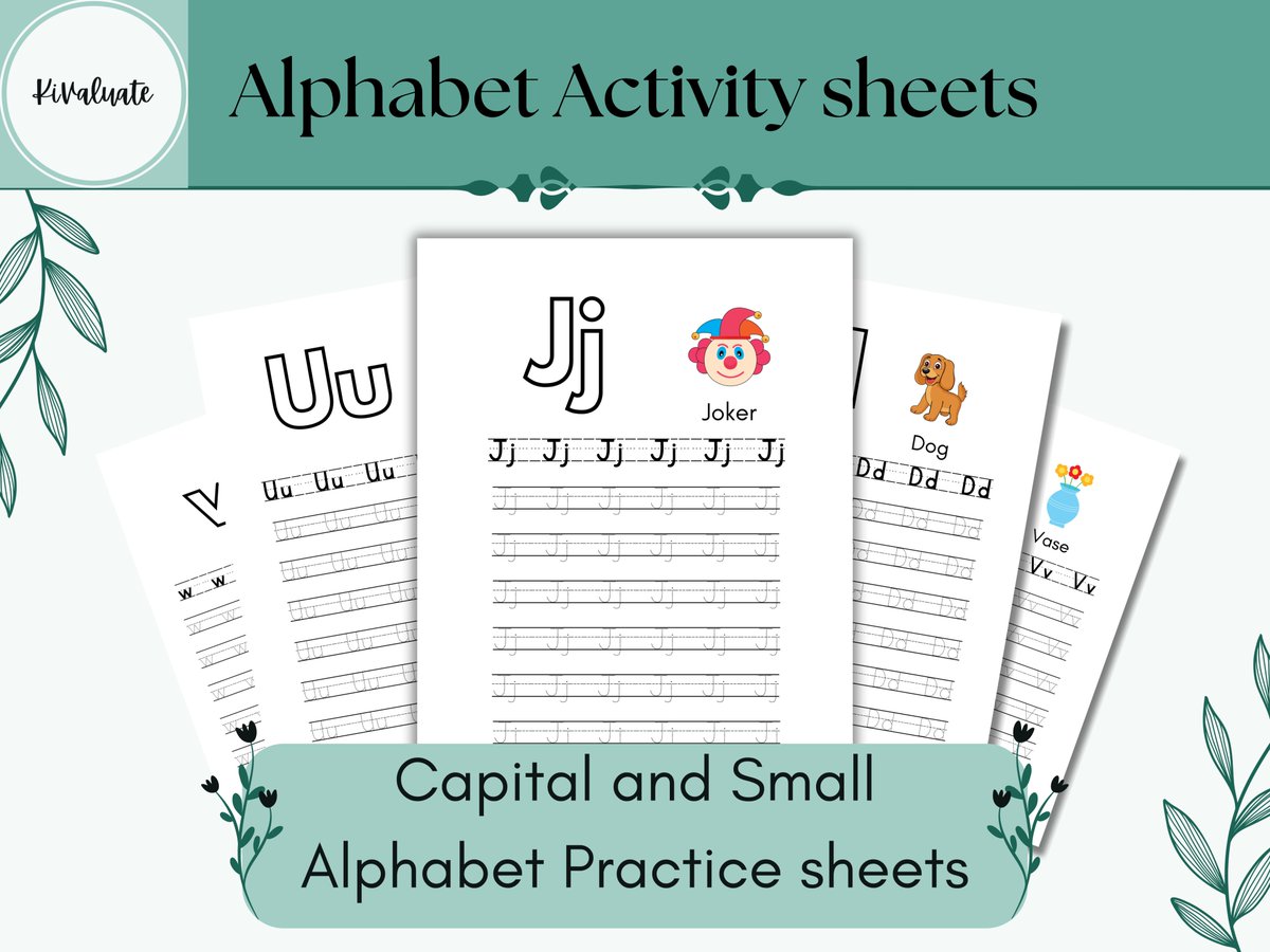 KiValuate's tweet photo. Montessori Capital Letters Tracing Workbook: Writing Practice Sheets for Pre-K &amp; Kindergarten Early Learners | Alphabet tracing Sheet| Set-1

https://t.co/o1lCpfXrQc on @Etsy 

#KidsBooks #kidsactivity #worksheet #activitysheet #AlphabetChallenge #preschool #preschoolmaterials https://t.co/0YGnHWQbRV