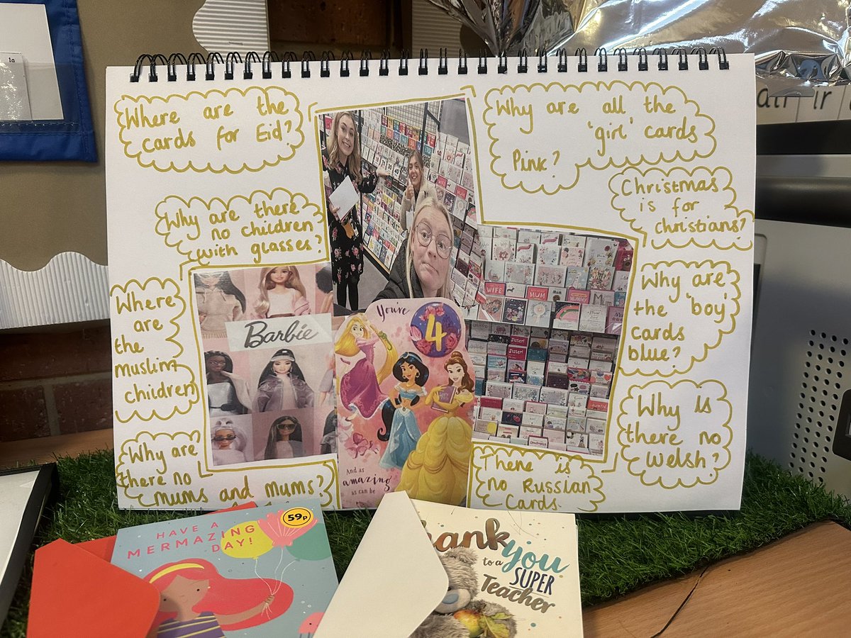 MissEvansj's tweet photo. We have started our new project  'Can I see myself in my community?' We noticed that our local supermarket does not sell cards that look like us, have different languages or a big enough range of celebrations!... so we have had an idea 💡 ✨ https://t.co/cnAudfwsLU