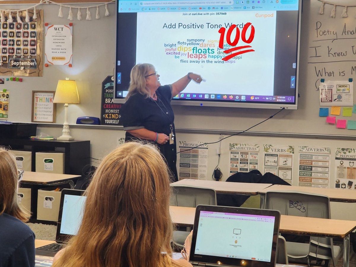 7th grade English <a href="/WMS_Wildcats/">Williams Wildcats</a> students were having a blast reviewing tone words with <a href="/curipodofficial/">Curipod</a>! #iloverockwallisd