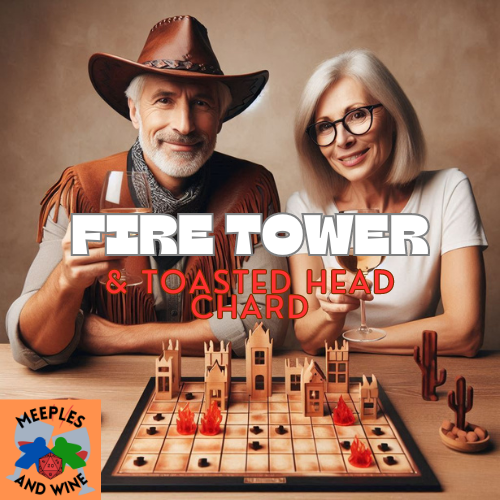 meeplesandwine's tweet photo. https://t.co/uGtOvcrbfM
Join Michael &amp; Suzy this week as they review #FireTower by @GoliathGames and taste Toasted Head #chardonnay. There's also a bit of #WildWest in the #Kickstarter Final Call! https://t.co/l0s6QggNGi
