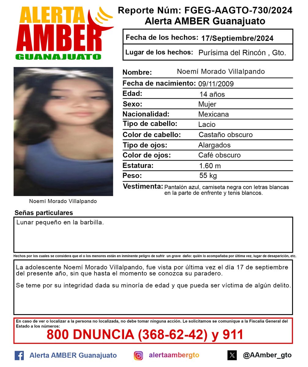 Alerta AMBER GTO. tweet media