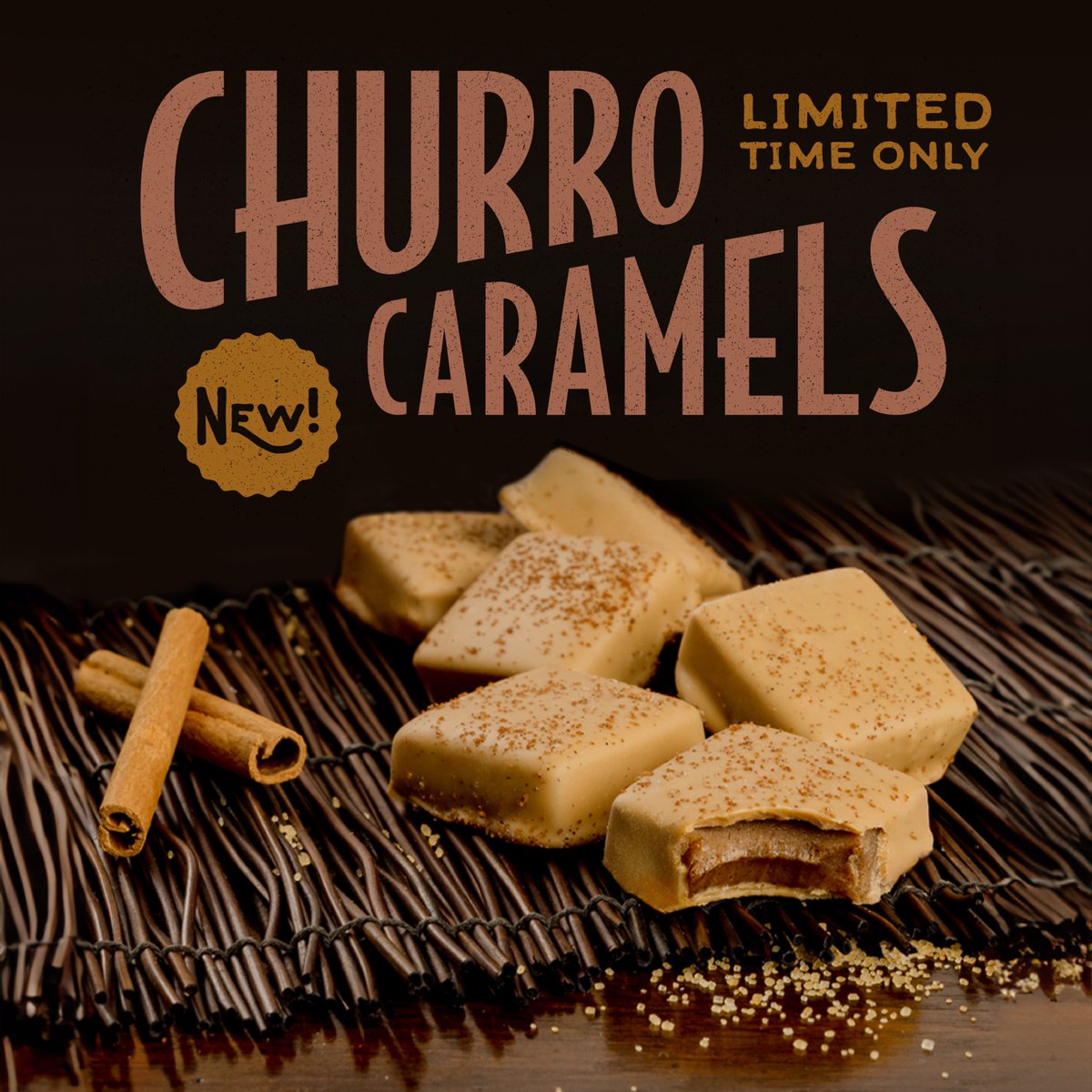 Have you tried our "Blonde Chocolate"?👱‍♀️👱
This caramelized white chocolate has rich notes of toffee, butter, cream and a dash of salt.
It envelops our new "Churro Caramels", forming the perfect flavor match to this luxurious treat!
In stores now at #rockymountainchocolatefactory