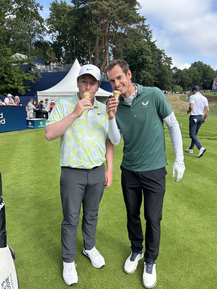 Robert MacIntyre (@robert1lefty) on Twitter photo Got <a href="/andy_murray/">Andy Murray</a> on my diet 🍦
Unreal to spend time with Andy today, one of my sporting heroes. Won’t be long till he’s off scratch 🏴 Got <a href="/andy_murray/">Andy Murray</a> on my diet 🍦
Unreal to spend time with Andy today, one of my sporting heroes. Won’t be long till he’s off scratch 🏴