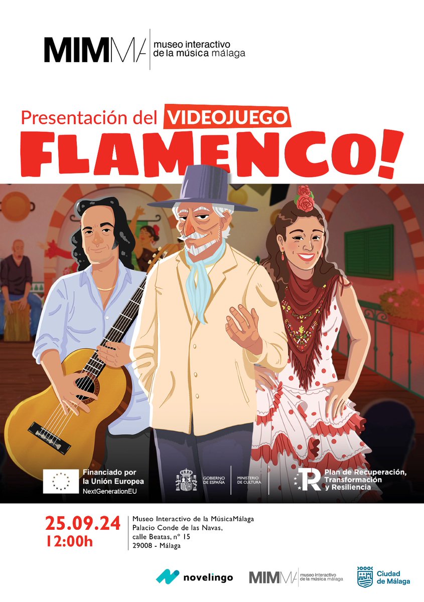 Mimma_Malaga's tweet photo. 💃🎮FLAMENCO! 💃🎮

El serious game desarrollado por Novelingo,startup malagueña, propone un viaje musical que combina grabaciones originales, anécdotas y dinámicas de juego. https://t.co/P5njlSA4SU