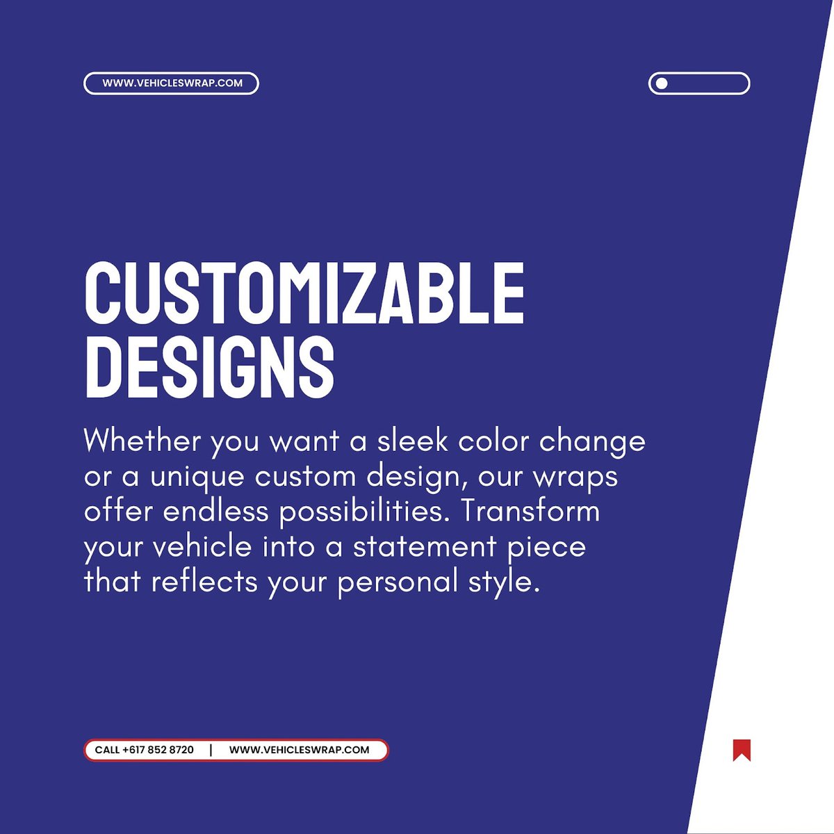 vehicleswrap's tweet image. Discover the ultimate in vehicle customization and protection! Our industry-certified installers deliver top-quality wraps that offer durable protection, customizable designs, and cost-effective enhancements. 
.
#VehicleWraps #CarWraps #CustomDesigns #DurableProtection