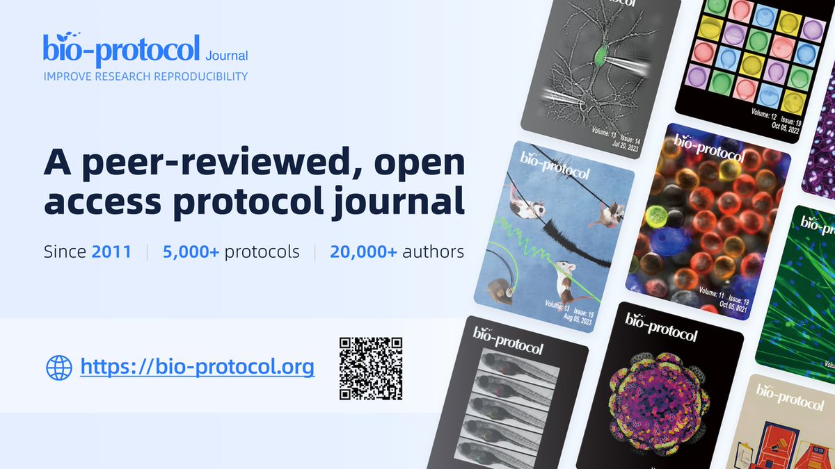 bioprotocolbyte's tweet image. Established in 2011 by a group of Stanford University postdoctoral researchers, Bio-protocol is a peer-reviewed, open-access journal publishing high-quality, step-by-step protocols in the life sciences. 

Our mission is to improve research reproducibility and transparency.