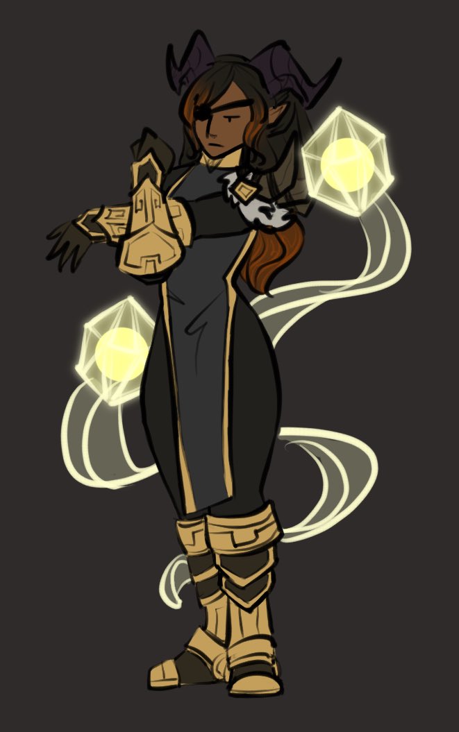 Doodles of my dracthyr in both forms 🥰