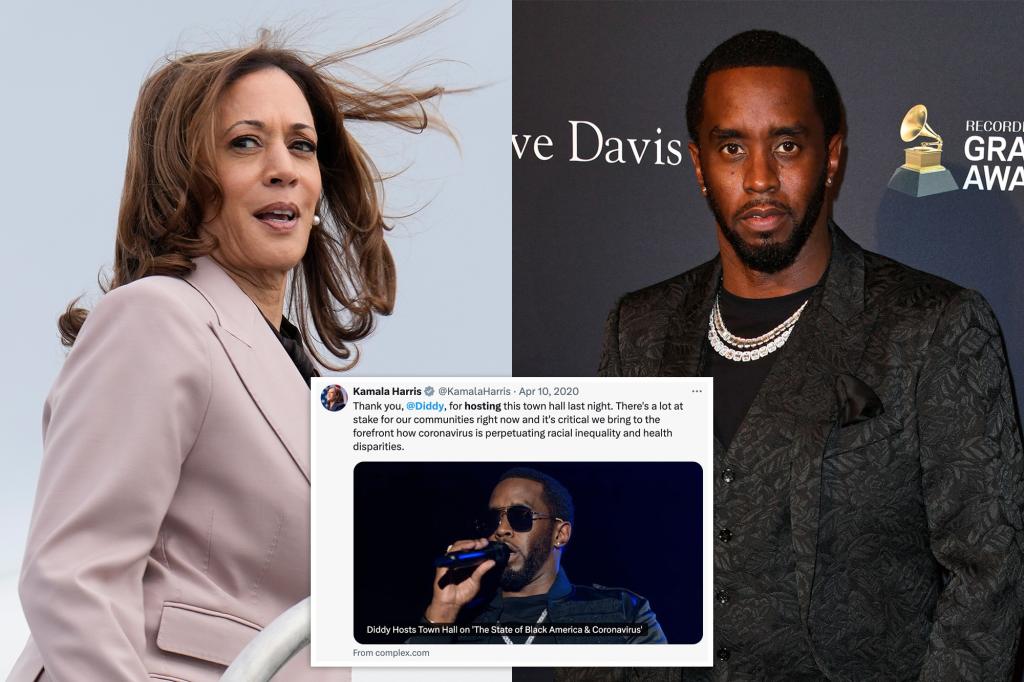 nypost's tweet image. Kamala Harris’ tweet thanking Sean ‘Diddy’ Combs resurfaces after his arrest in sex-trafficking case: ‘Didn’t age well’ trib.al/zZ0k649