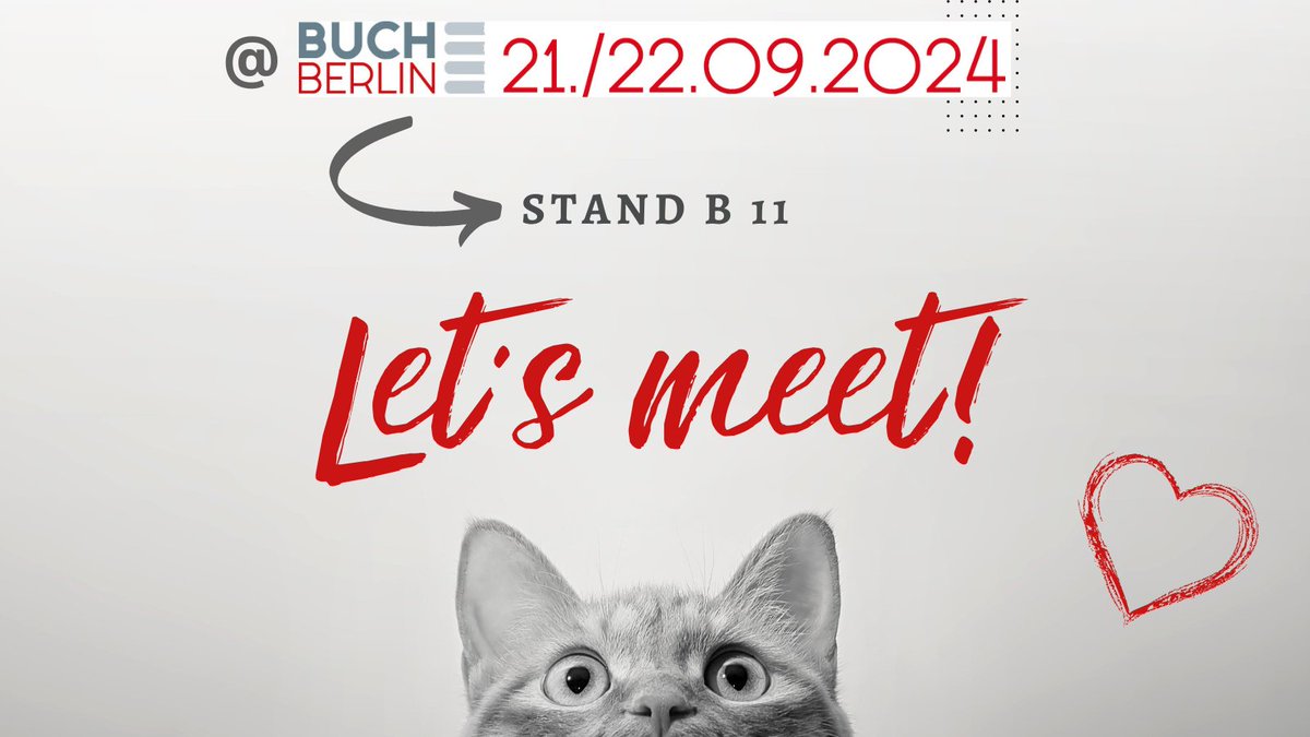 Endlich wieder @BuchBerlinMesse!✨

Viele tolle #Bücher und Aussteller*innen warten in der #ArenaBerlin. Alle Infos: buch-berlin.de 
📚
Kommt auf jeden Fall auch bei <a href="/mika_kruger/">Mika M. Krüger</a> und mir vorbei (B11). Wir freuen uns auf euch!❤️

#Berlin #event #Autor_innen #Buchmesse
