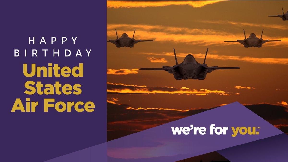 Happy birthday USAF! 

At Bellevue University, we support your service to our country. 

To learn more about additional benefits specific to our military partners, visit us at bellevue.edu/prospective-st….