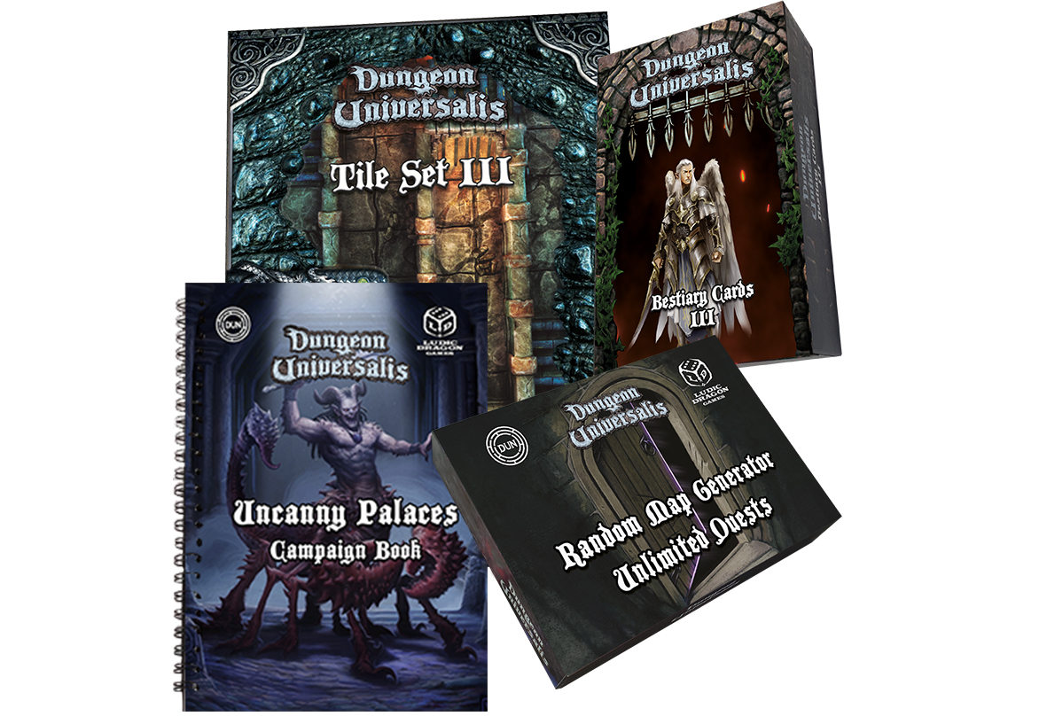 Next expansion for Dungeon Universalis: INFINITE QUESTS!!! 😊
5 November 2024 on Gamefound!

gamefound.com/en/projects/lu…

#dungeoncrawl
#dungeoncrawlclassics
#ttrpg
#dungeonuniversalis
#warhammerquest
#heroquest
#ahq