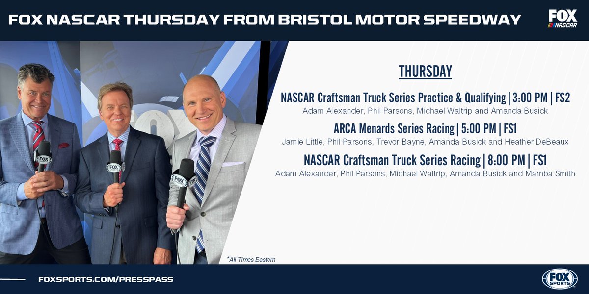 Buckle up for a thrilling Thursday doubleheader from Thunder Valley! The <a href="/ARCA_Racing/">ARCA Menards Series</a> Series sets the stage at Bristol Motor Speedway, followed by the <a href="/NASCAR_Trucks/">NASCAR CRAFTSMAN Trucks</a> Series race under the lights.