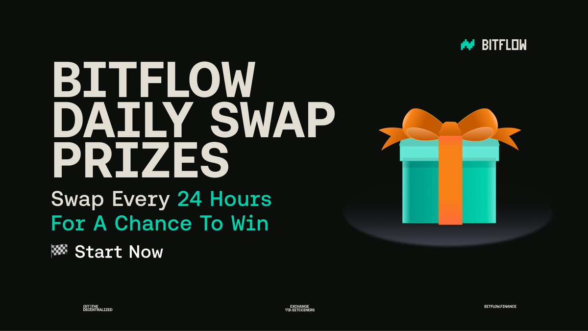🌊 Introducing: The Bitflow Daily STX Raffle! 🎉

Missed our trading competition? Don’t worry—we’re keeping the action going with Daily STX Prizes! 🎁

Every day, one lucky Bitflow trader will win $50 in STX! 💸
