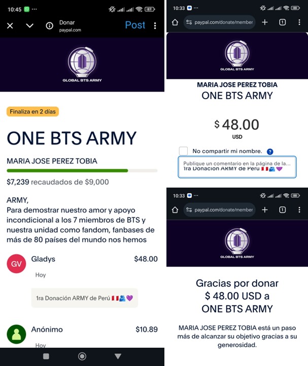 peruviarmy_twt's tweet image. 📢 #ARMYPeru! Ya hicimos la 1era donación de $48.00 dólares al proyecto ONE BTS ARMY que fue lo recaudado hasta AHORA por ARMYs de nuestro país! 🇵🇪💜

El proyecto 🌎 superó los $7mil!
Seguimos recibiendo donaciones de ARMY🇵🇪 mediante este form:
🔗forms.gle/JsLnBxUVmeRnpi…

BTS IS 7