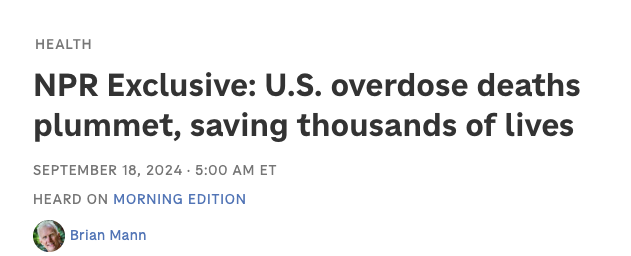 esaagar's tweet photo. The good news is that drug overdose deaths are way down

The bad news is that its only because drug addicts seem more aware that they must carry fentanyl counters/use in groups not because people are using less drugs https://t.co/KnXiDdY4gt