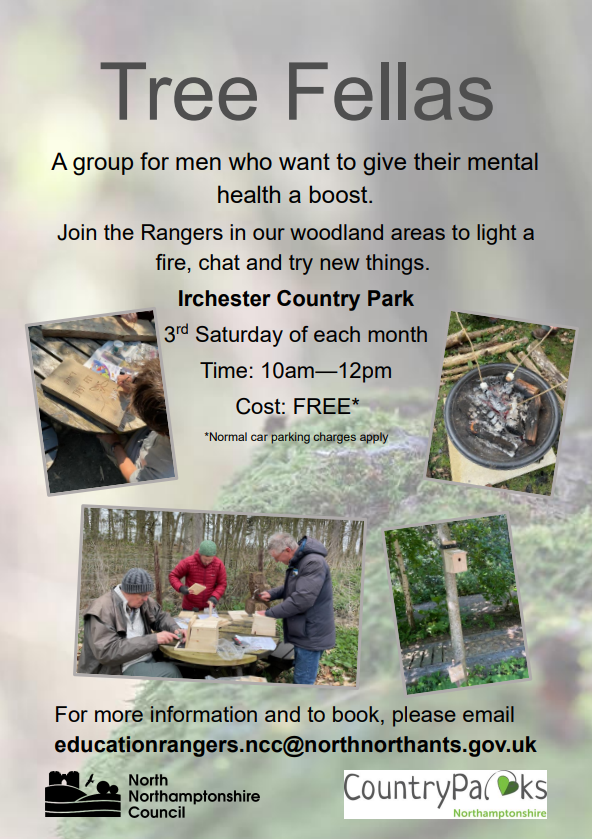 NNorthantsC's tweet image. 🌳 Tree Fellas at Irchester Country Park 🌳

Gentlemen, need a break? Join us for Tree Fellas! Held on the third Saturday of the month from 10am to 12pm, this is a great way to meet people, try something new and boost your mental health.

🌿 More info: ow.ly/16rK50Thx6q